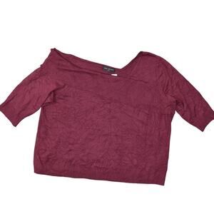 Lane Bryant Red Pullover Sweater Plus Size 26/28 NWT Solid 3/4 Sleeve Crop
